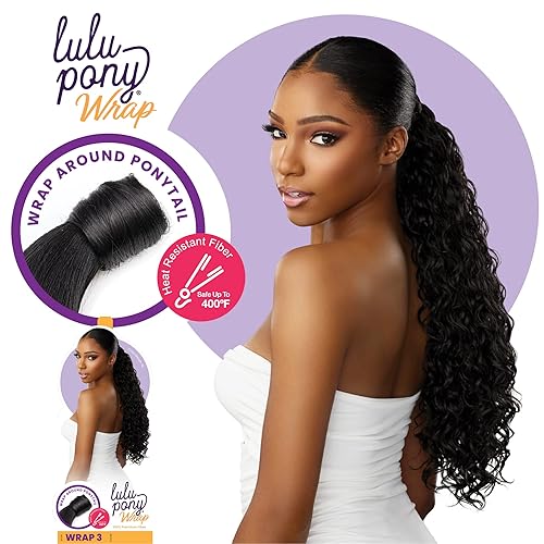 Miniatura 6 de Sensationnel Lulu Pony Wrap - Cola de caballo yaki sintética de alto calor o pieza de peluca - LULU PONY Wrap 3 (T2BG)