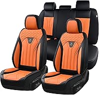 Vista 10 de FLORICH Fundas de asiento para automóviles, fundas de asiento impermeables, fundas de asiento de cuero para automóvil, paquete de 2, protector