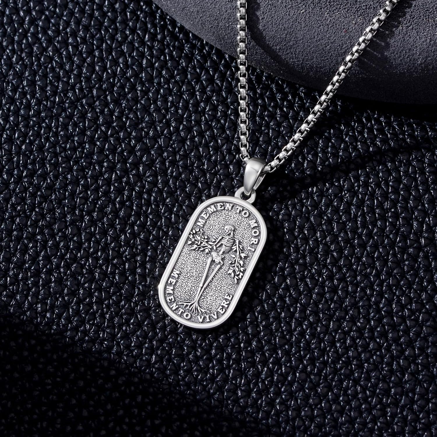 SIMONLY Protection Necklace 925 Sterling Silver Memento Mori Tree of Life Anubis Pendant Viking Amulet Yggdrasil Spiritual Egyptian Jewelry Christmas Birthday Gifts for Men Women - Image 6