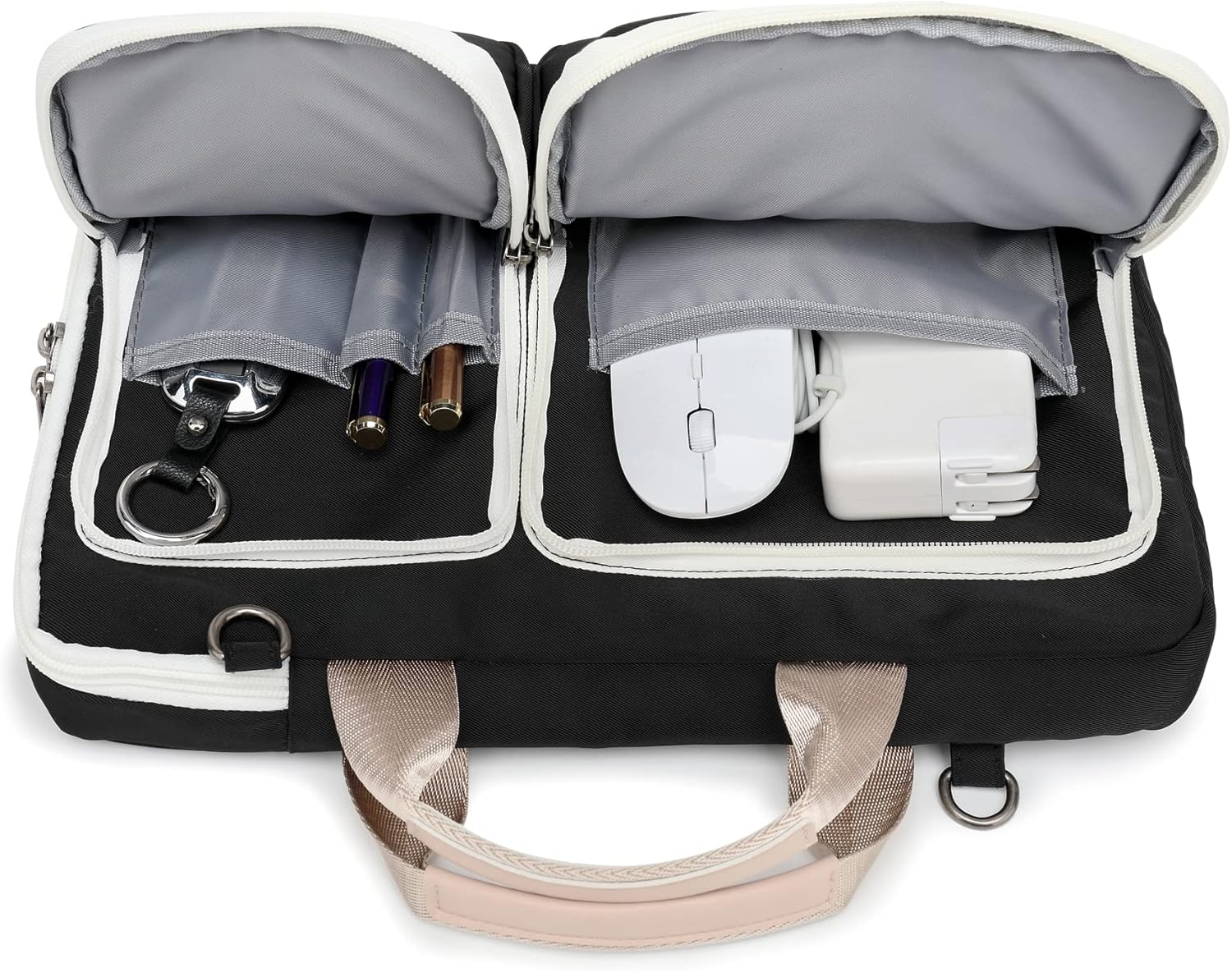 360° Protective Muti-Pockets Laptop Shoulder Bag Sleeve Case,Laptop Briefcase for 15.6 inch and 16 inch Laptop (Black) - Image 3