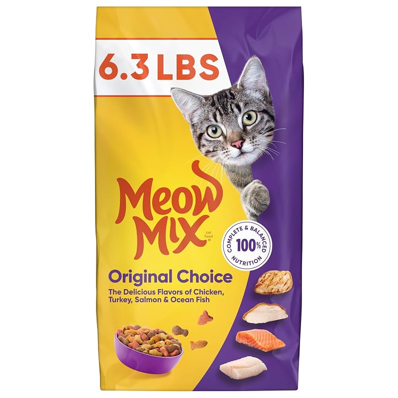 Ração seca para gatos adultos Meow Mix Original Choice, 2,86 kg