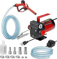 VALYHOOD 110V AC Self-Priming Gasoline Fuel Transfer Pump Kit - Reversible, Explosion-Proof, Overheat Protection for Diesel, Kerosene, Mineral Oil