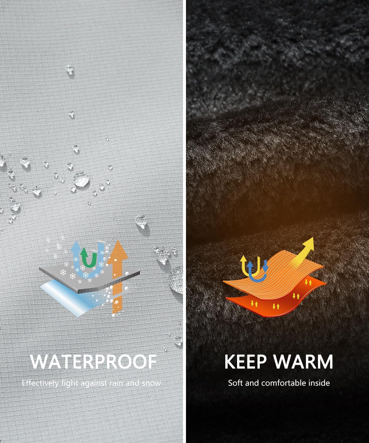 Men’s Winter Ski Snow Jacket - Warm Fleece Lined Parka, Water-Resistant Raincoat For Cold Outdoor Sports - Image 4