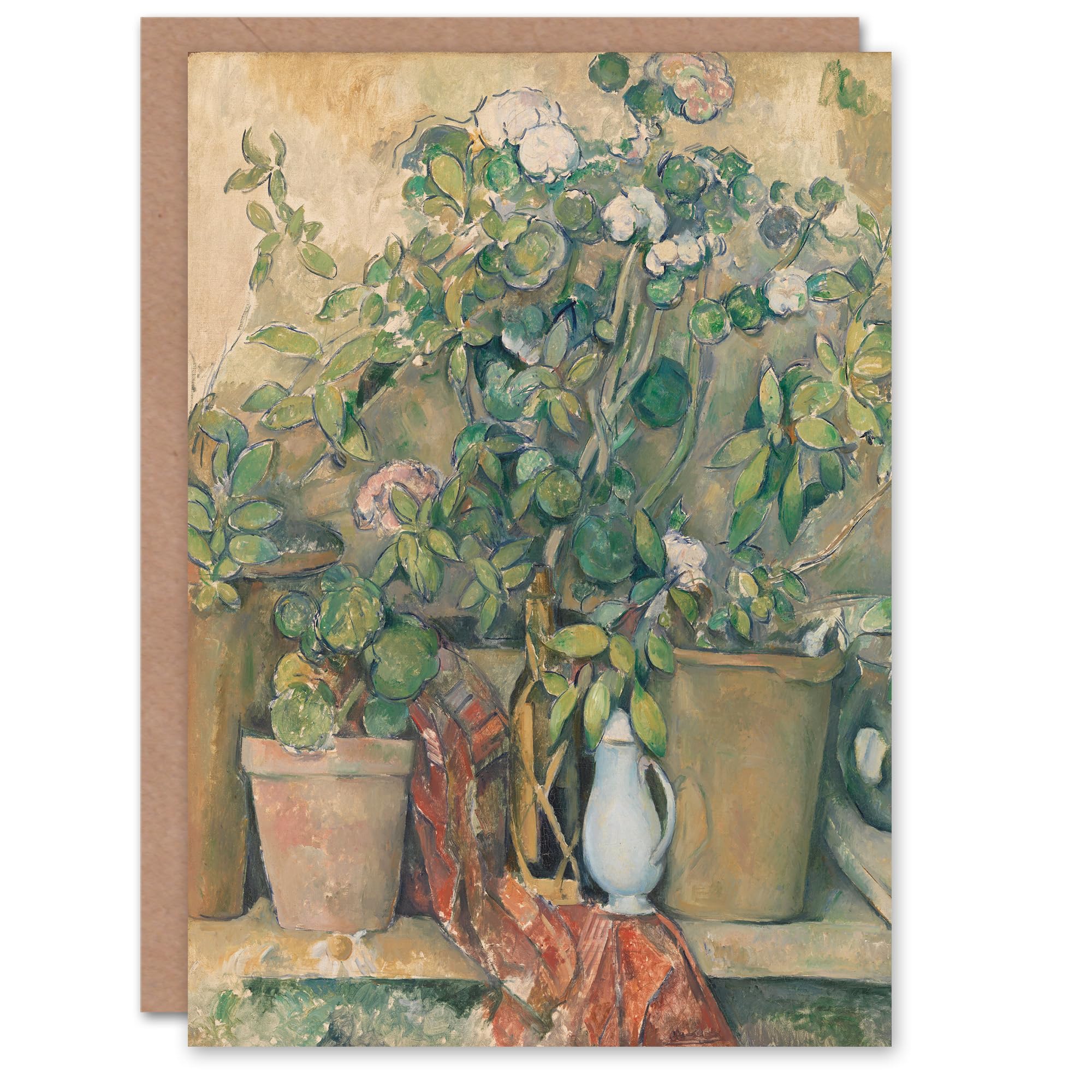 Artery8 Paul Cezanne Art Card Terracotta Pots and Flowers