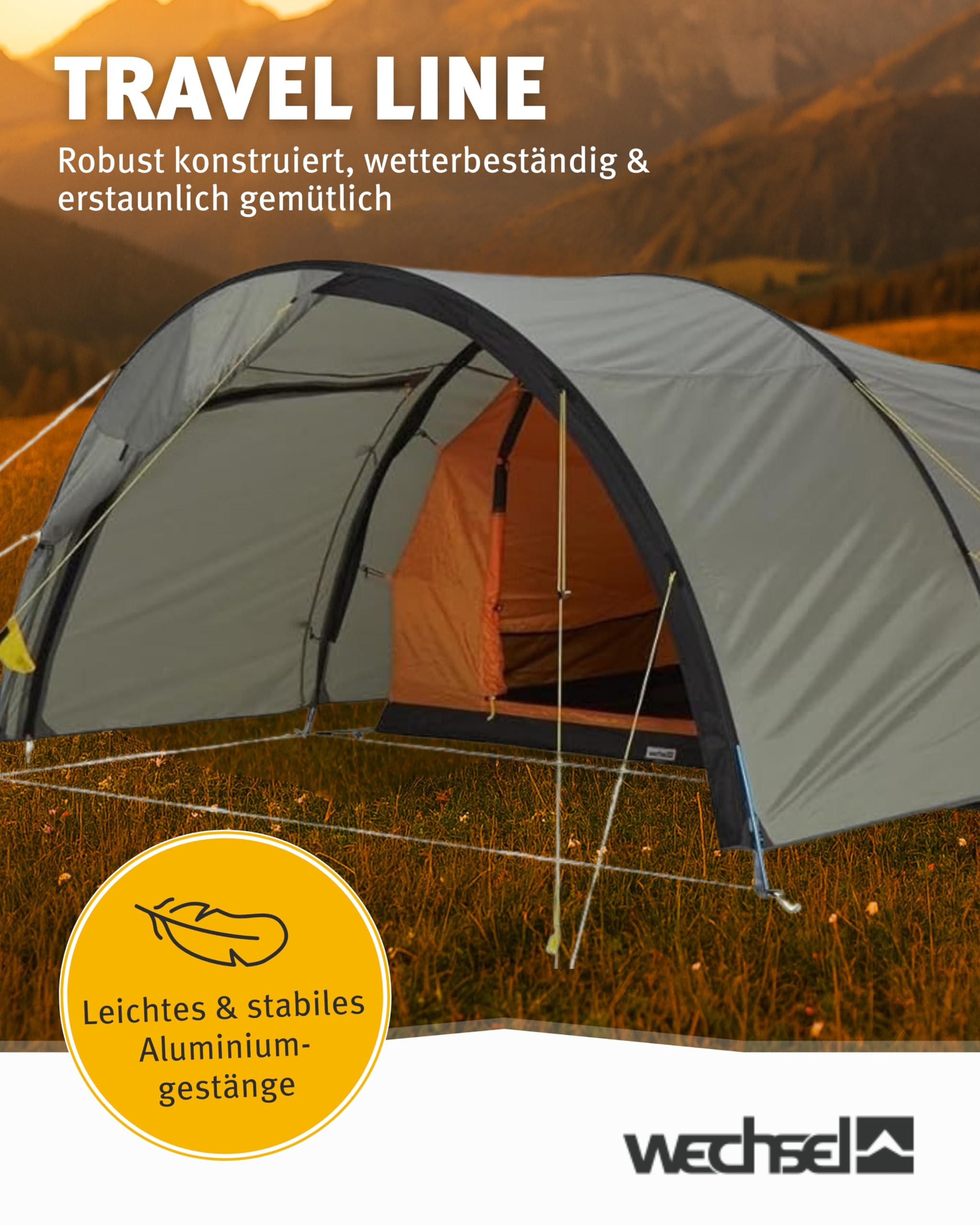 Wechsel Groundsheet Intrepid 4 I Schwarz I robuste Zelt-Unterlage Boden I Zeltplane wasserdicht mit 7000mm Wassersäule I Bodenplane aus 75D Polyester I Camping-Plane zum Schutz vor Nässe & Schmutz