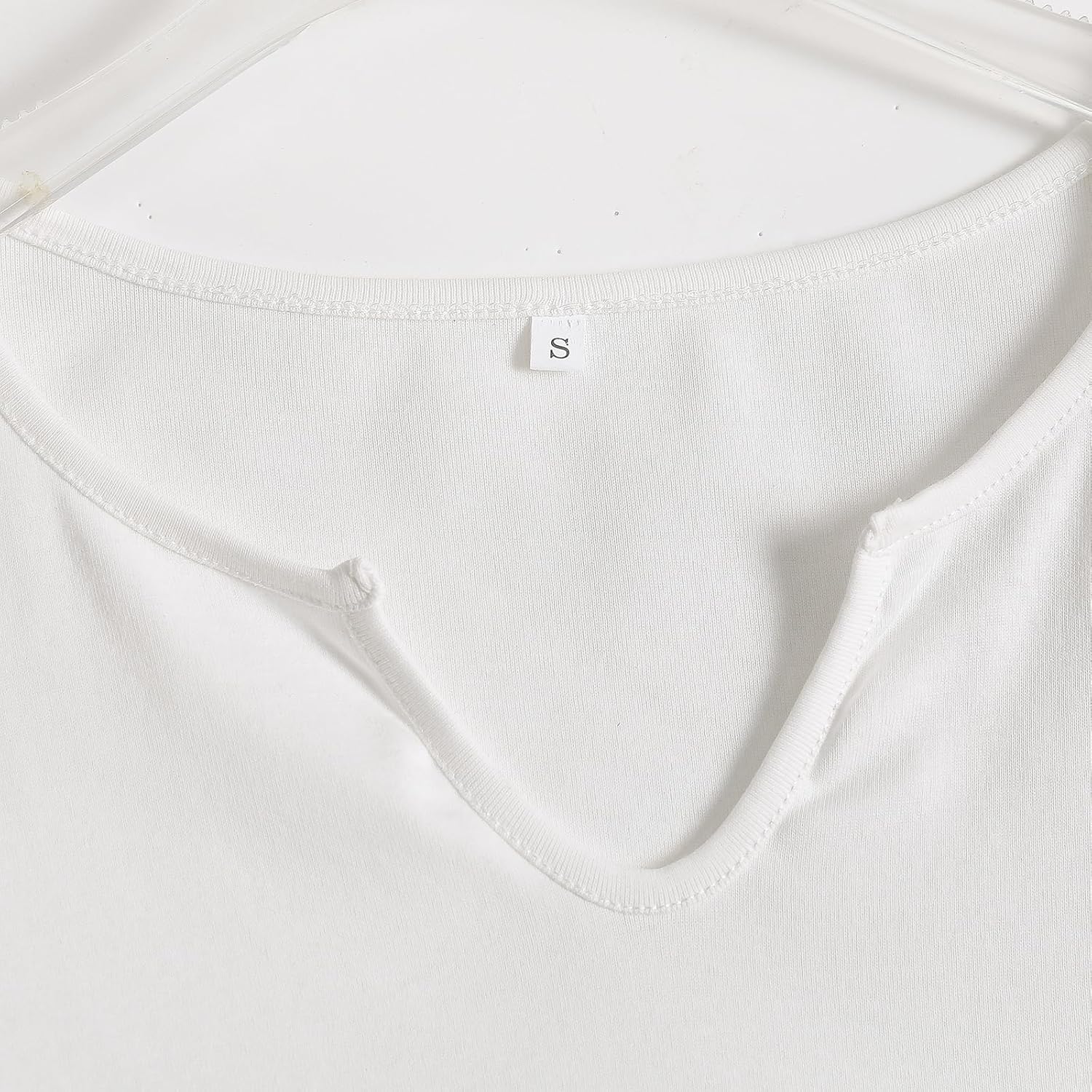 Inadays Womens Short Sleeve Shirts Going Out Crop Tops Slim Fit Tight Basics Tees U Notch Fashion Clothing Outfits - Image 7