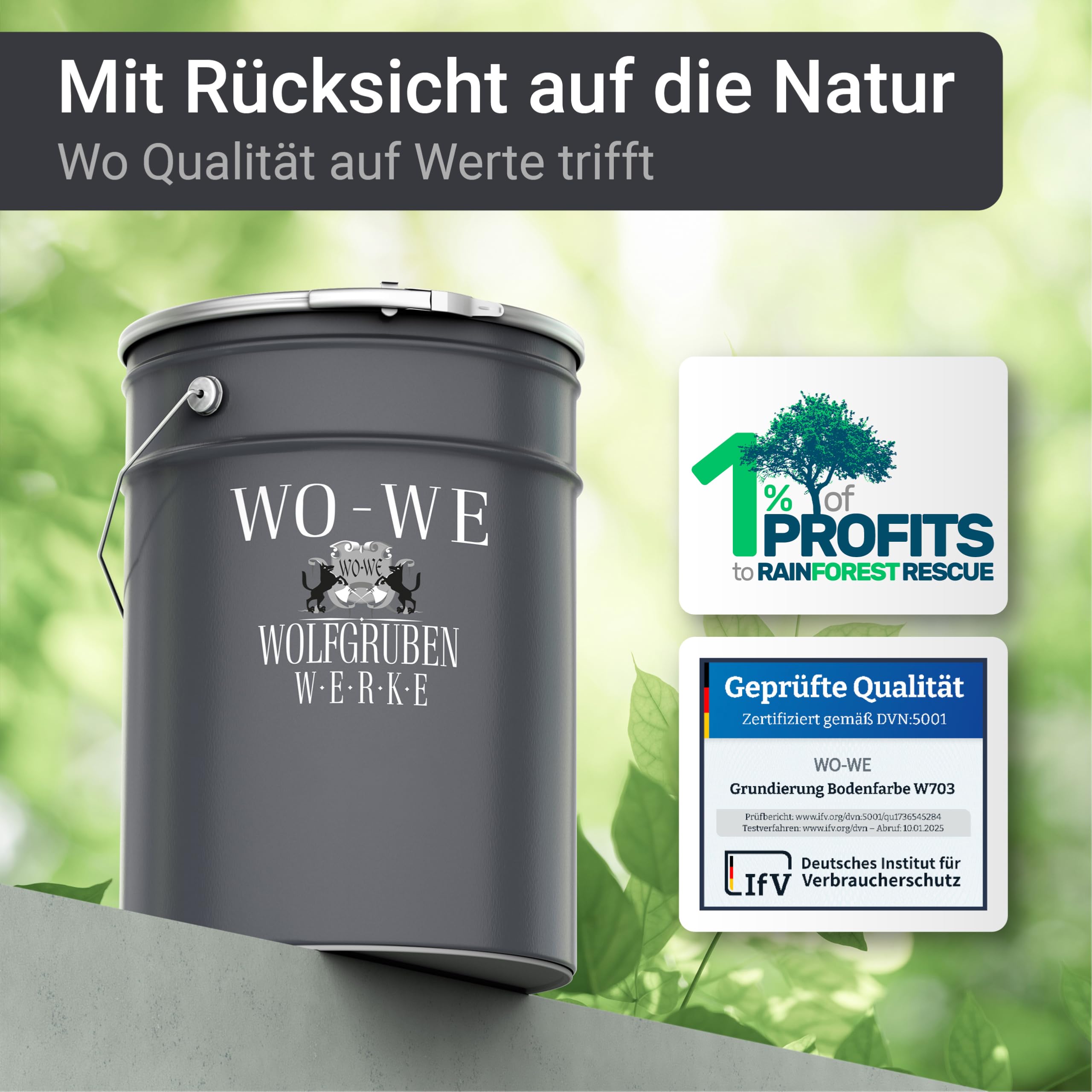 WO-WE Grundierung für Bodenfarbe Epoxidharz Bodenbeschichtung Primer Beton Haftgrund W703-5kg