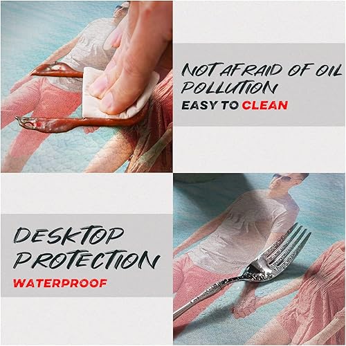 Miniatura 4 de Manteles individuales personalizados, de cuero, resistentes al calor, impermeables, lavables, fáciles de limpiar, antideslizantes, 12 x 17 pulgadas