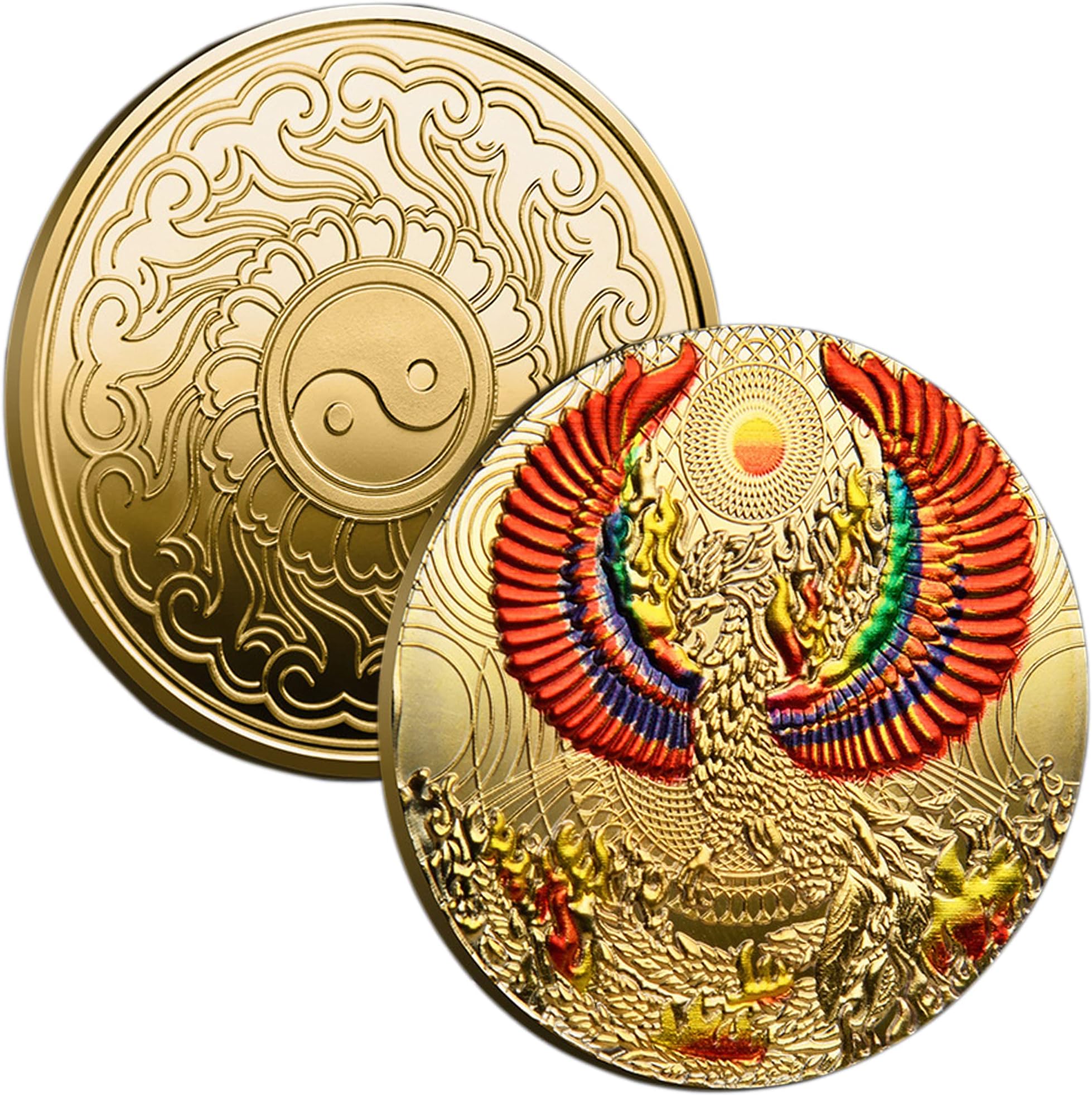 Phoenix from The Ashes Lucky Coin Phoenix Nirvana Tai Chi Challenge Coin