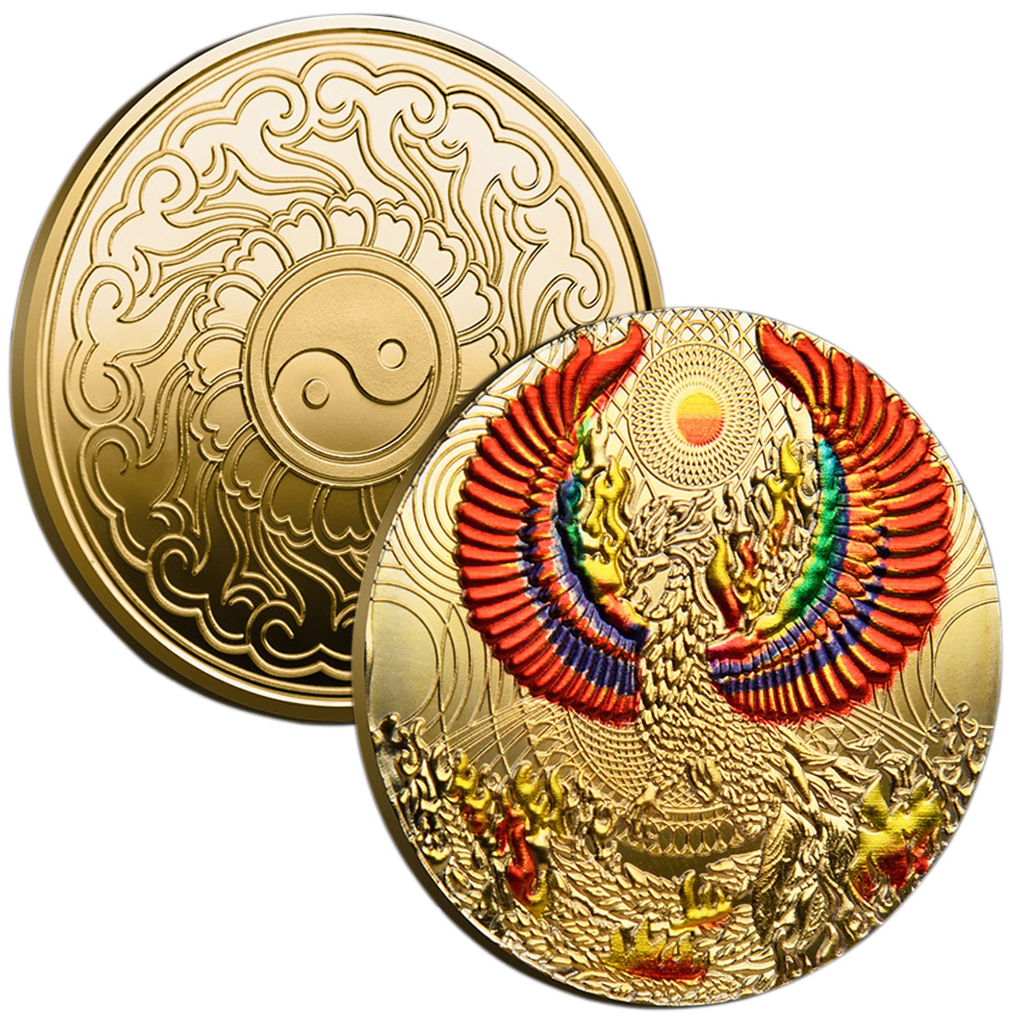 Phoenix from The Ashes Lucky Coin Phoenix Nirvana Tai Chi Challenge Coin