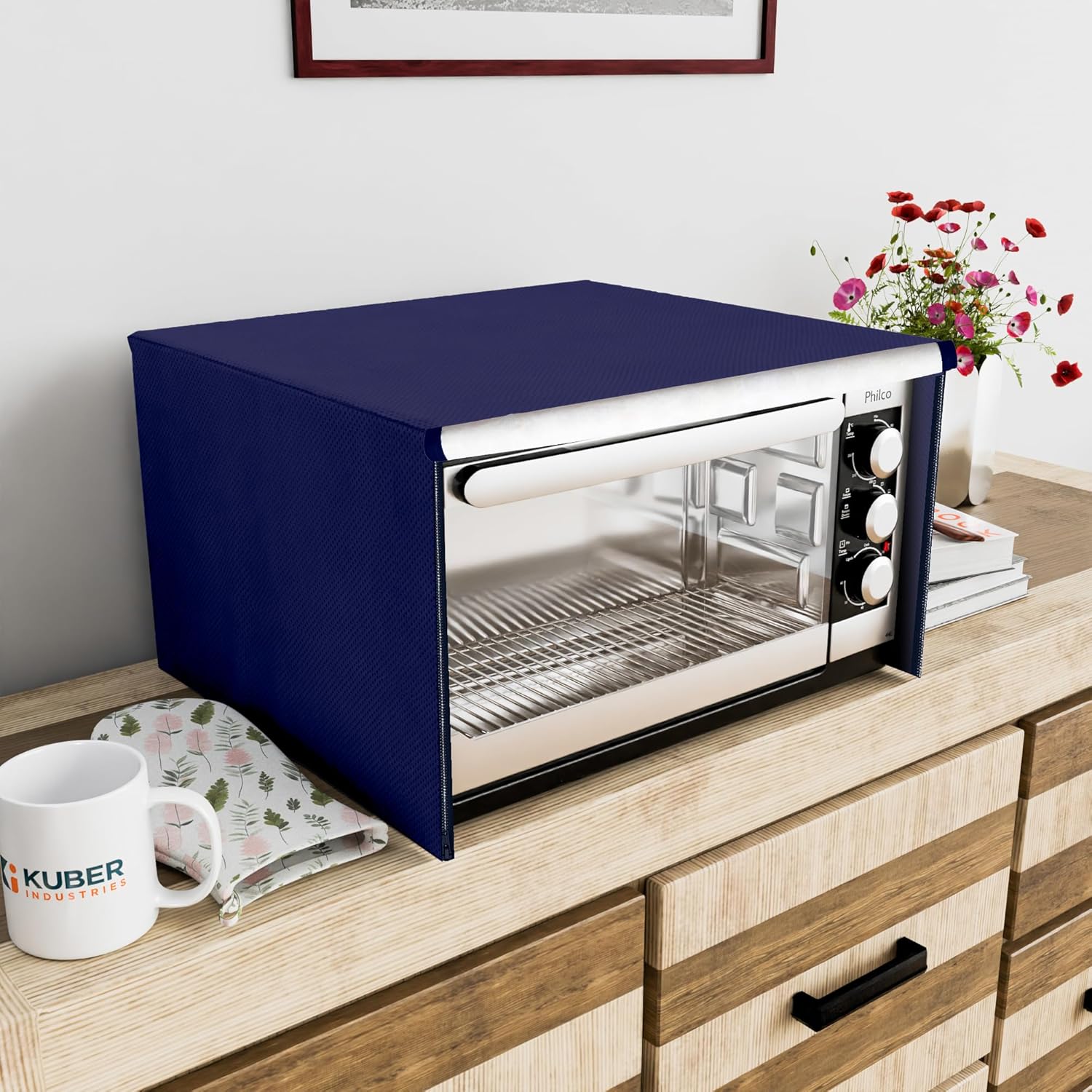Kuber Industries 23 Ltr Dustproof Full Microwave Cover | Otg Oven Accessories for Durable & Dustroof Kitchen Decor | Checks Flower Multicolour Kuber Industries 23 Ltr Dustproof Full Microwave Cover | Otg Oven Accessories for Durable & Dustroof Kitchen Decor | Checks Flower Multicolour