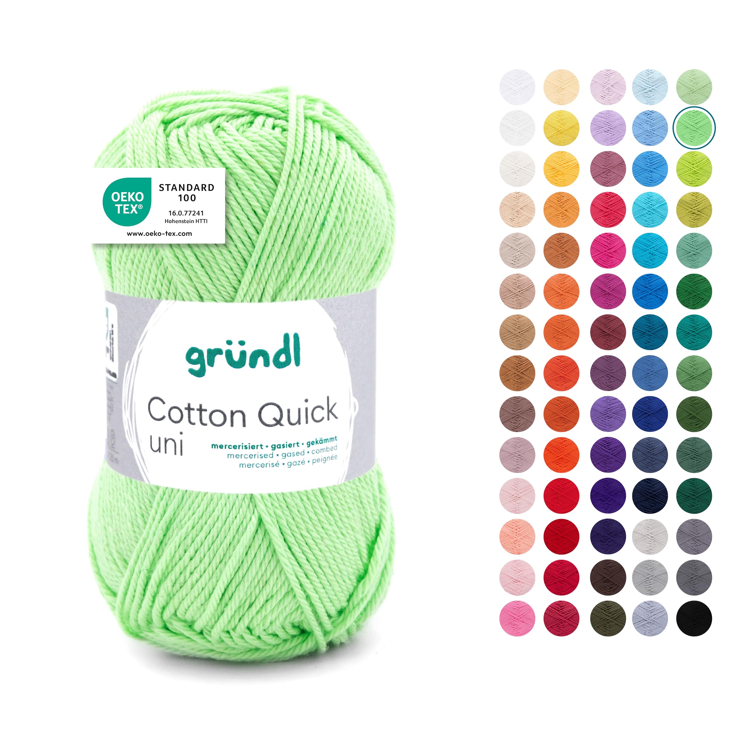 Gründl Yarn Cotton Quick Uni - 50g- Frühlingsgrün