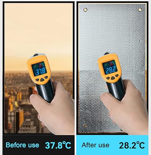 Miniatura 3 de Película de protección solar para ventana, barrera reflectante de calor radiante de doble cara, escudo de aislamiento térmico, película opaca total