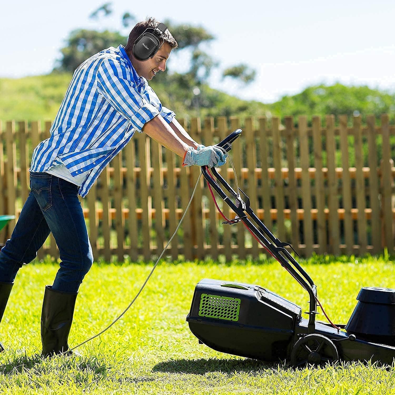 ProCase Noise Reduction Ear Muffs, NRR 28dB Shooters Hearing Protection Headphones Bundle with NRR 35dB Professional Noise Cancelling Ear Defenders for Construction Work Shooting Range Hunting