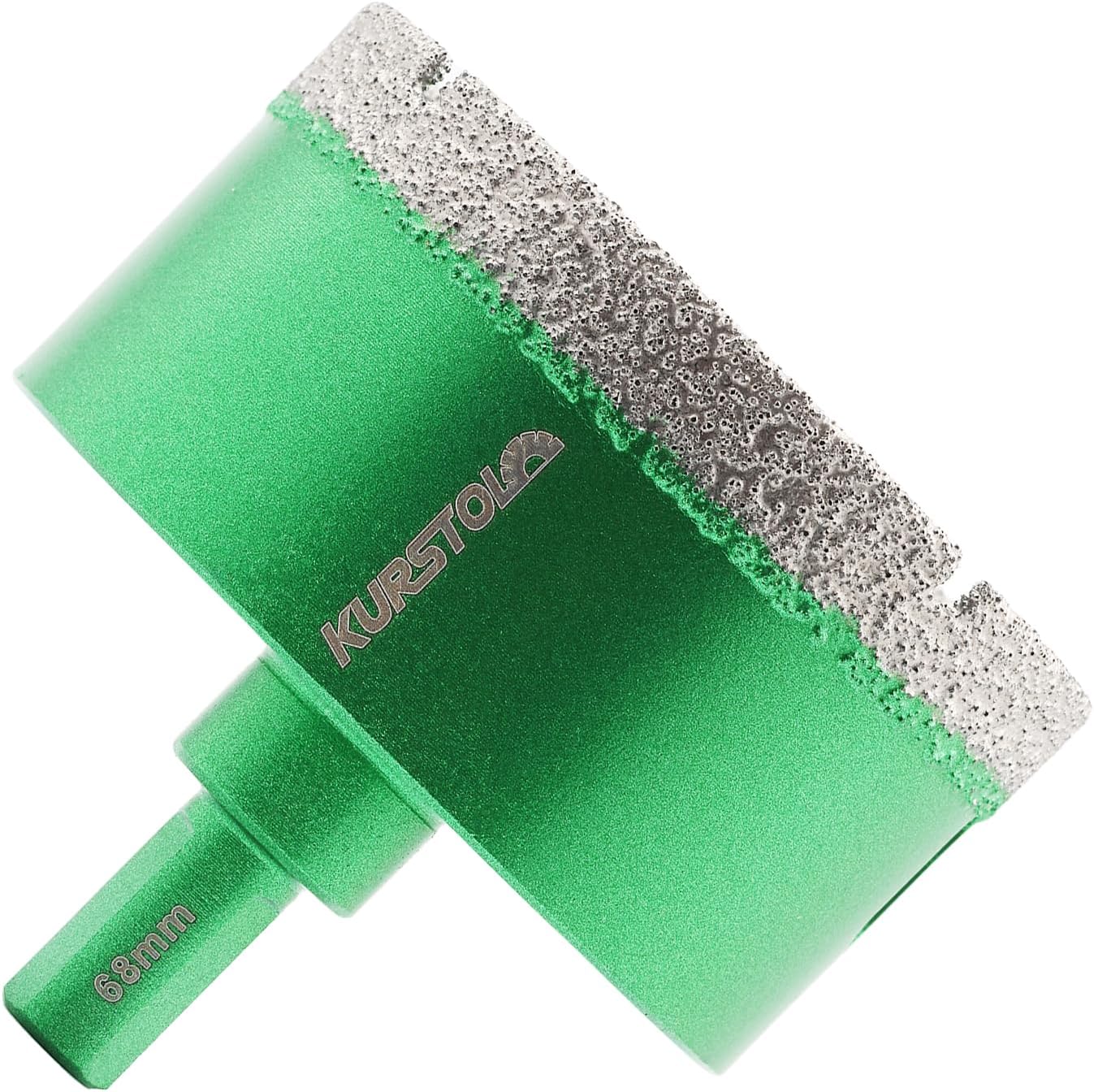 Porcelain Tile Diamond Drill Bits - 2-11/16"(68mm) Dry Diamond Hole Saw Triangle Shank for Ceramic Marble Granite Stone,Diamond Core Drill Bit Kit Fixed on Drills