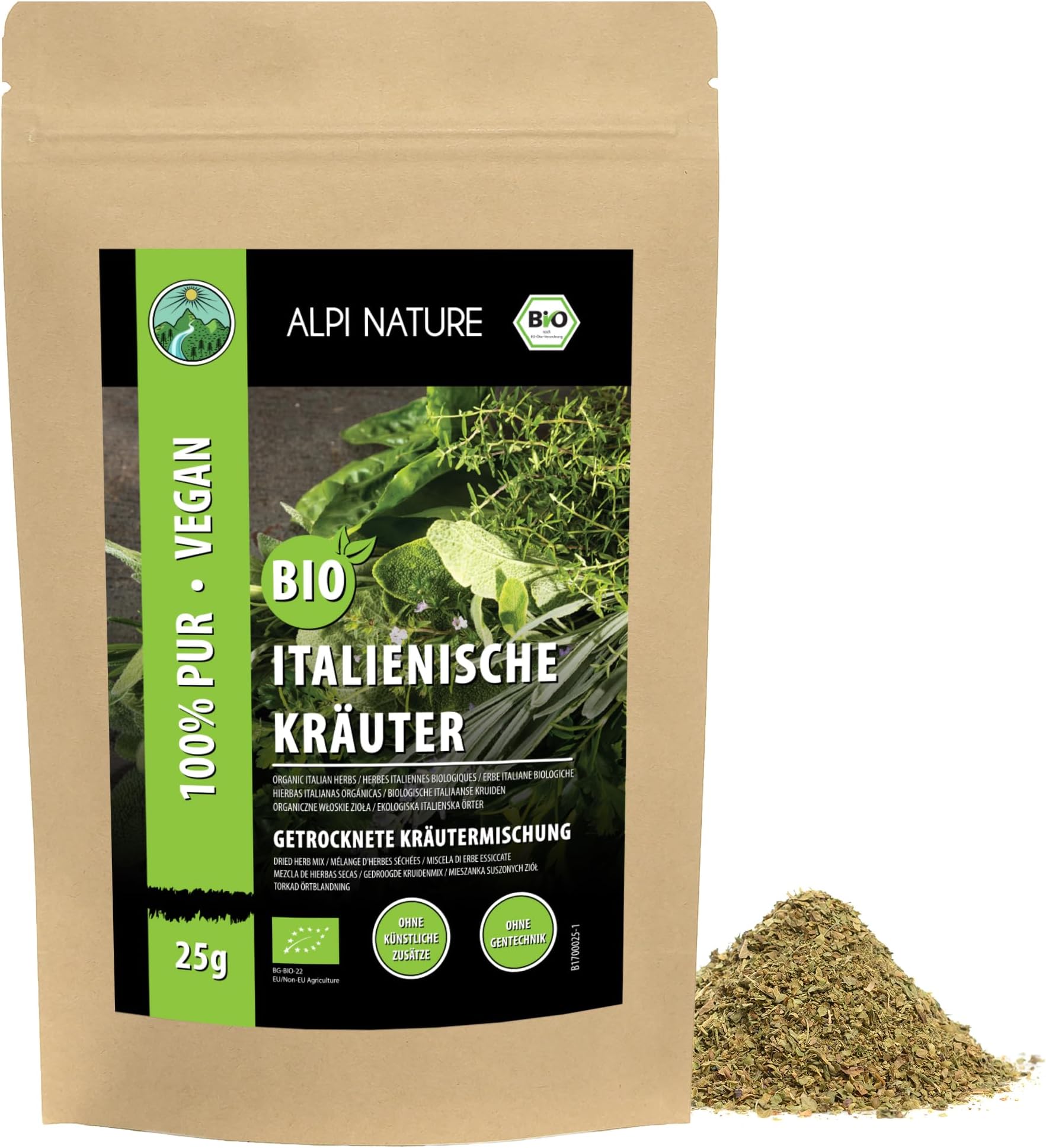Organic Italian Herbs 25g 0.88 oz by Alpi Nature, Italian Herbs Spice Blend, Mediterranean Spice MixEU Organic