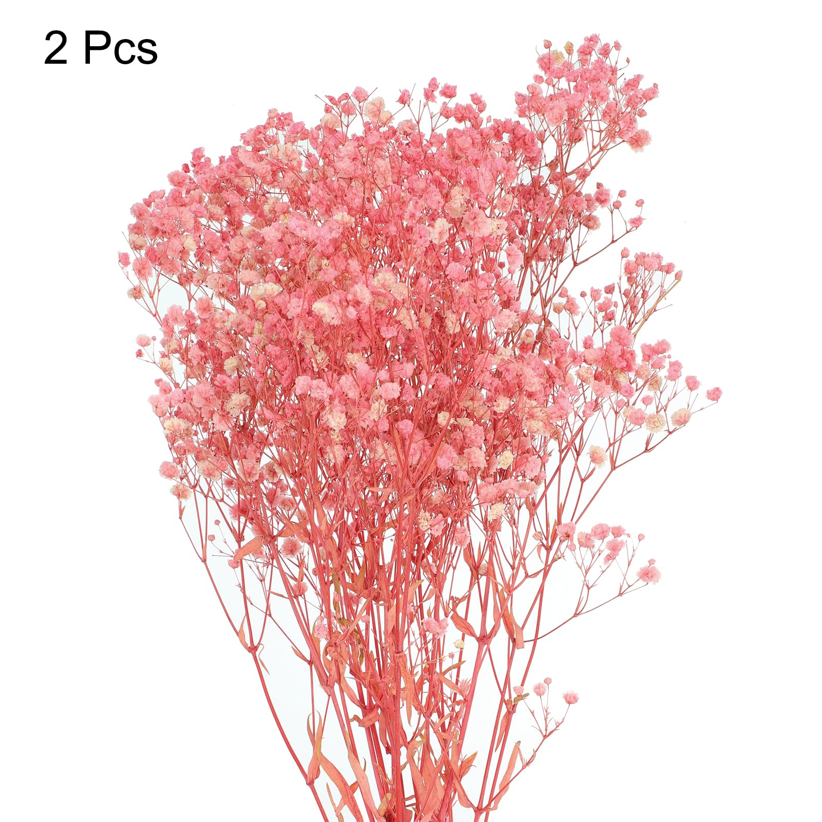 QUARKZMAN 2 Pcs Fleurs Artificielles 17 Pouces Gypsophila Rose Clair | Séchées De Gypsophile, Branches Naturelles De Gypsophile Pour Décoration De Mariage Fête Maison