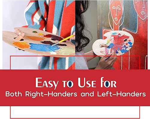 Miniatura 6 de Mr. Pen Paleta de madera para artistas, paquete de 2 paletas de aceite