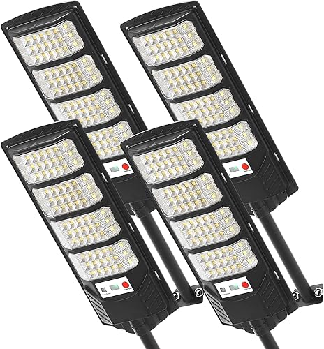 Miniatura 11 de Luz Solar de Calle al Aire Libre Impermeable, Luz Solar con Sensor de Movimiento, Luz LED Solar del Atardecer al Amanecer para Inundación de