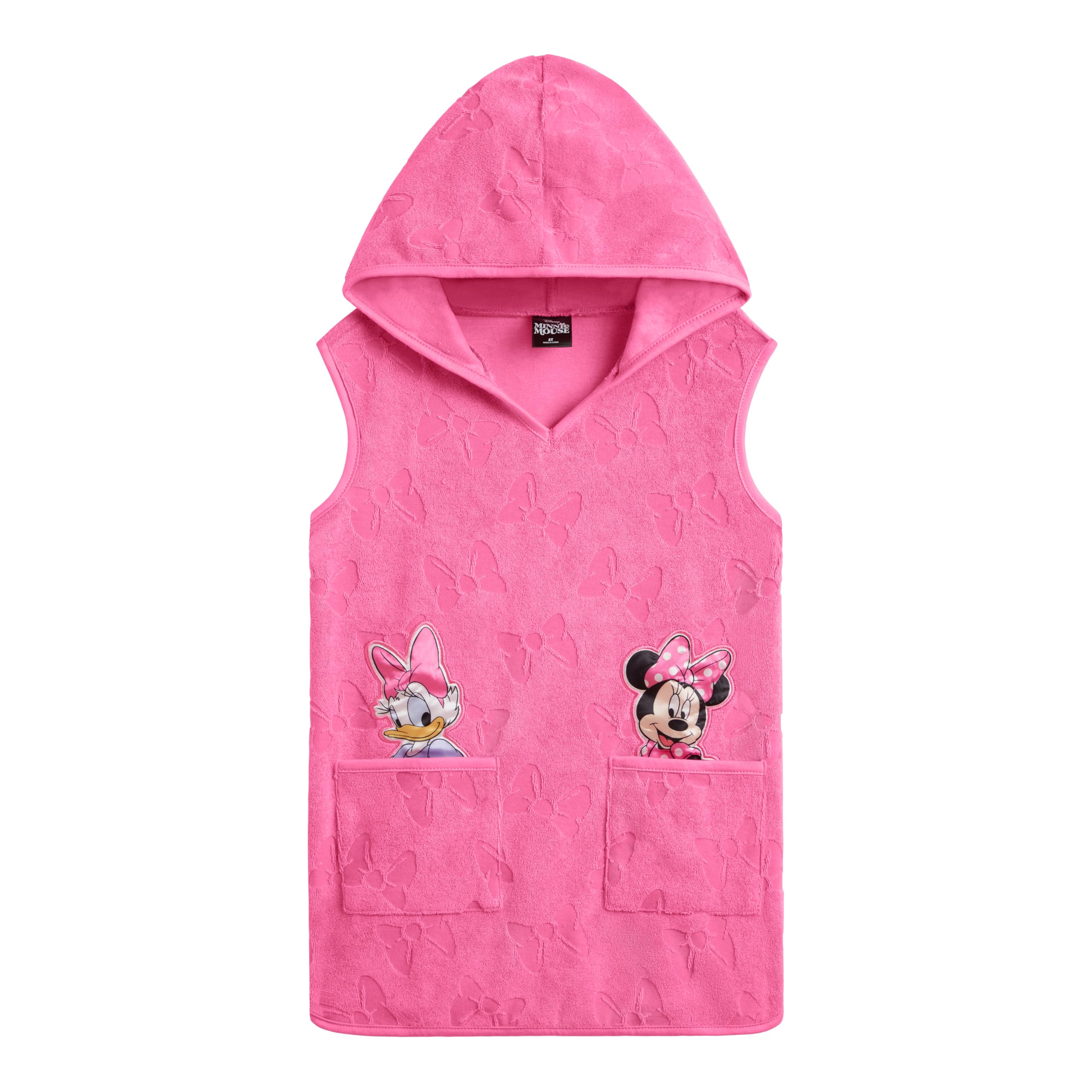 Disney Girls Loop Terry Cloth Hooded Zip Up Swimsuit Cover-Up Infant to Big Kid Sizes (12 Months - 14-16)