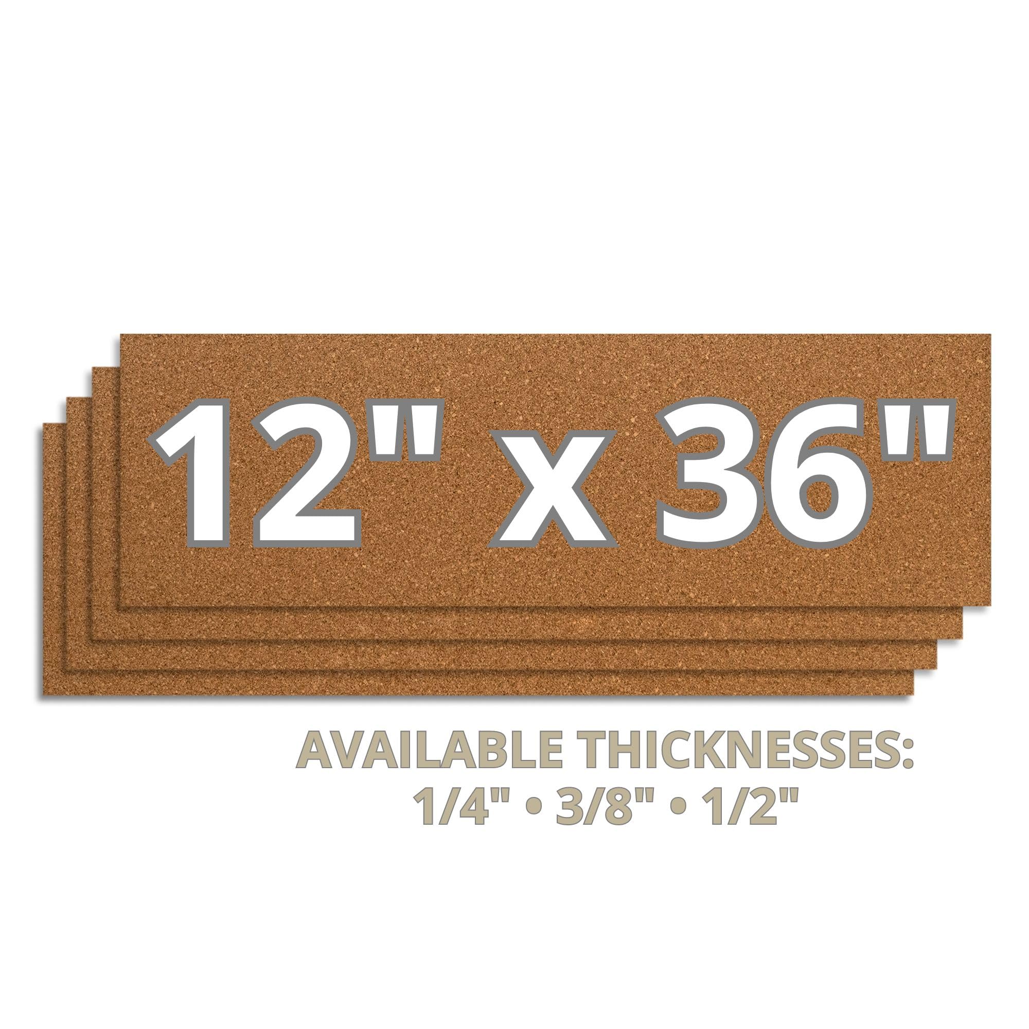 Manton Cork Pinnwände aus Kork, 30,5 x 91,4 x 1,27 cm, mit Klebestreifen, 100 % natürlicher und nachhaltiger Kork-Pinnwand, perfekt für Zuhause, Schule und Büro, 2 Stück