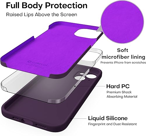 Miniatura 7 de CellEver Elite - Funda para iPhone 13 de 6.1 pulgadas, funda de silicona duradera con revestimiento de nanotecnología, protección mejorada de la
