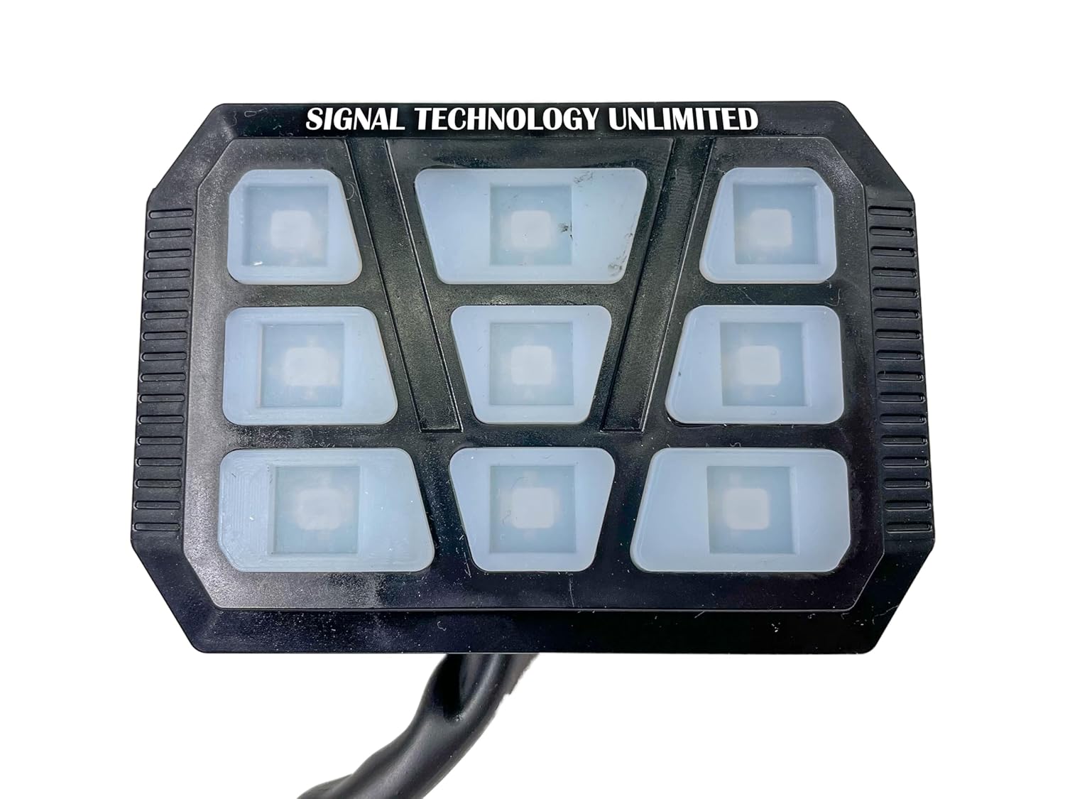 Water Resistant Self Contained 9 Button Momentary Toggle Custom Gang Box Switch for Offroad Lights Auxiliary Accessories Emergency Lights 12V (9 Button (Water-Resistant))