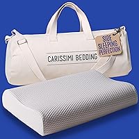 Vista 9 de Almohada de espuma viscoelástica de contorno original con bolsa – almohada cervical ergonómica para el cuello para dormir de lado y boca arriba