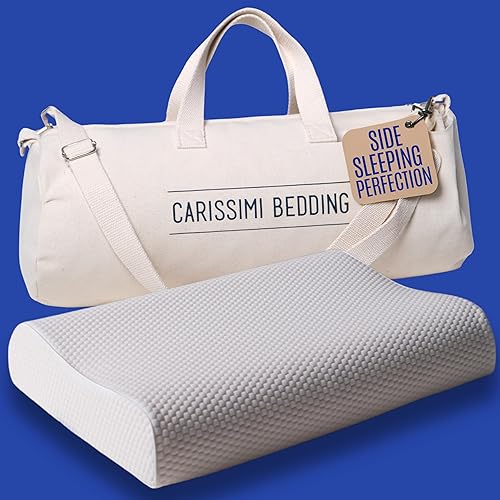 Miniatura 9 de Almohada de espuma viscoelástica de contorno original con bolsa, almohada cervical ergonómica para el cuello para dormir de lado y de espalda,