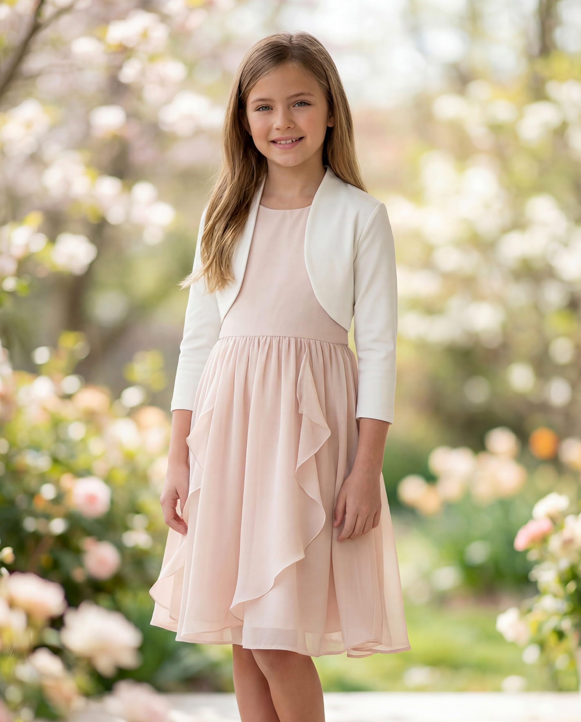 Bolerose Filles Manche 3/4 Formel Enfants Adaptés Boléro