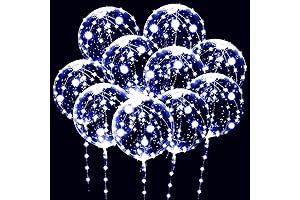 10-Pack LED Bobo Balloons: Glowing Decorations for Celebrations