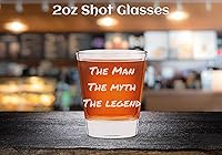 Vista 2 de Vaso de chupito personalizado, vasos de texto personalizados, grabado con láser, 2 onzas para él y ella, juego a granel (1)