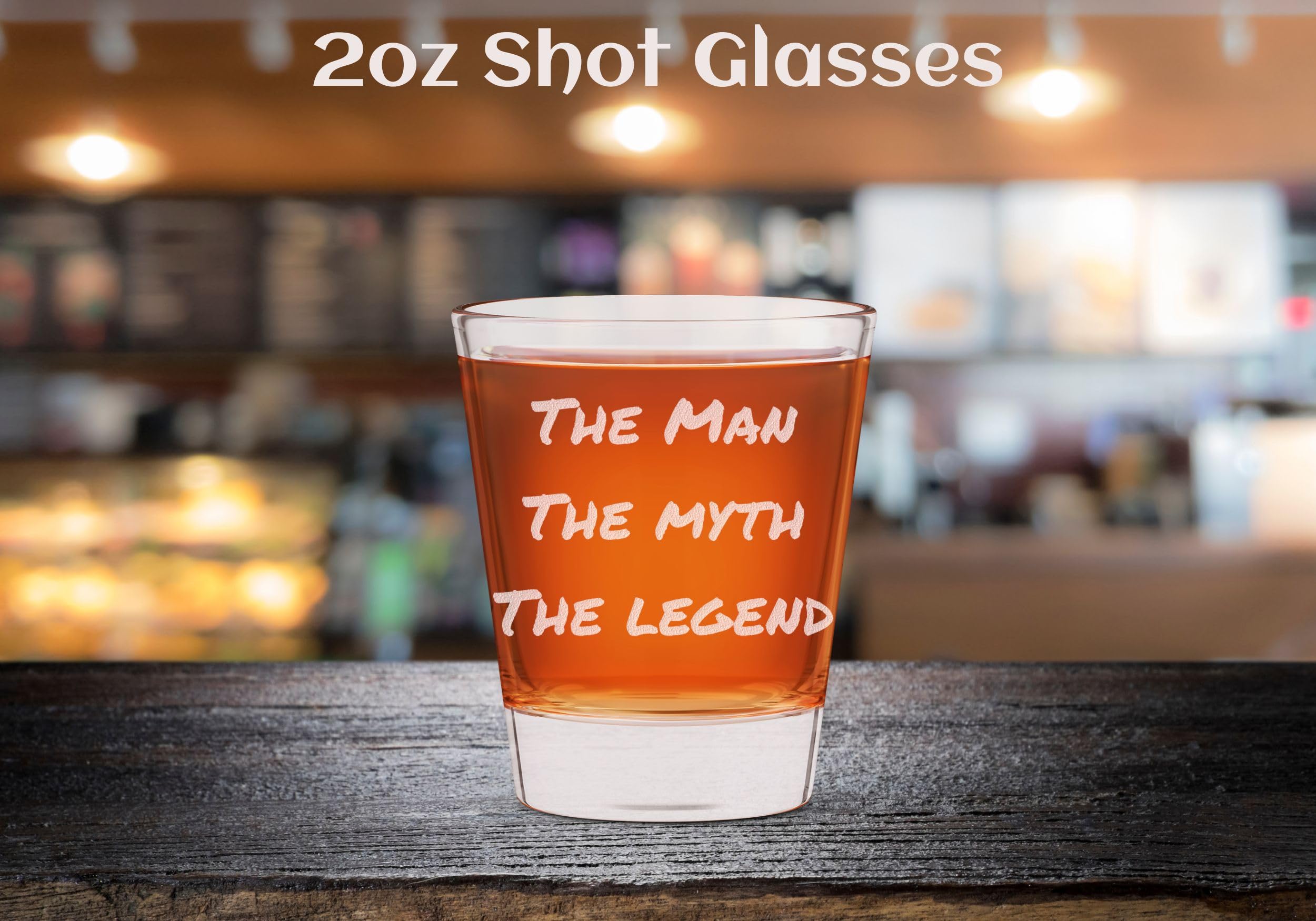 OEZZO Personalized Shot Glass, Customized Text Glasses, Laser Etched Engraving 2oz for Him & Her, Bulk Set (1)