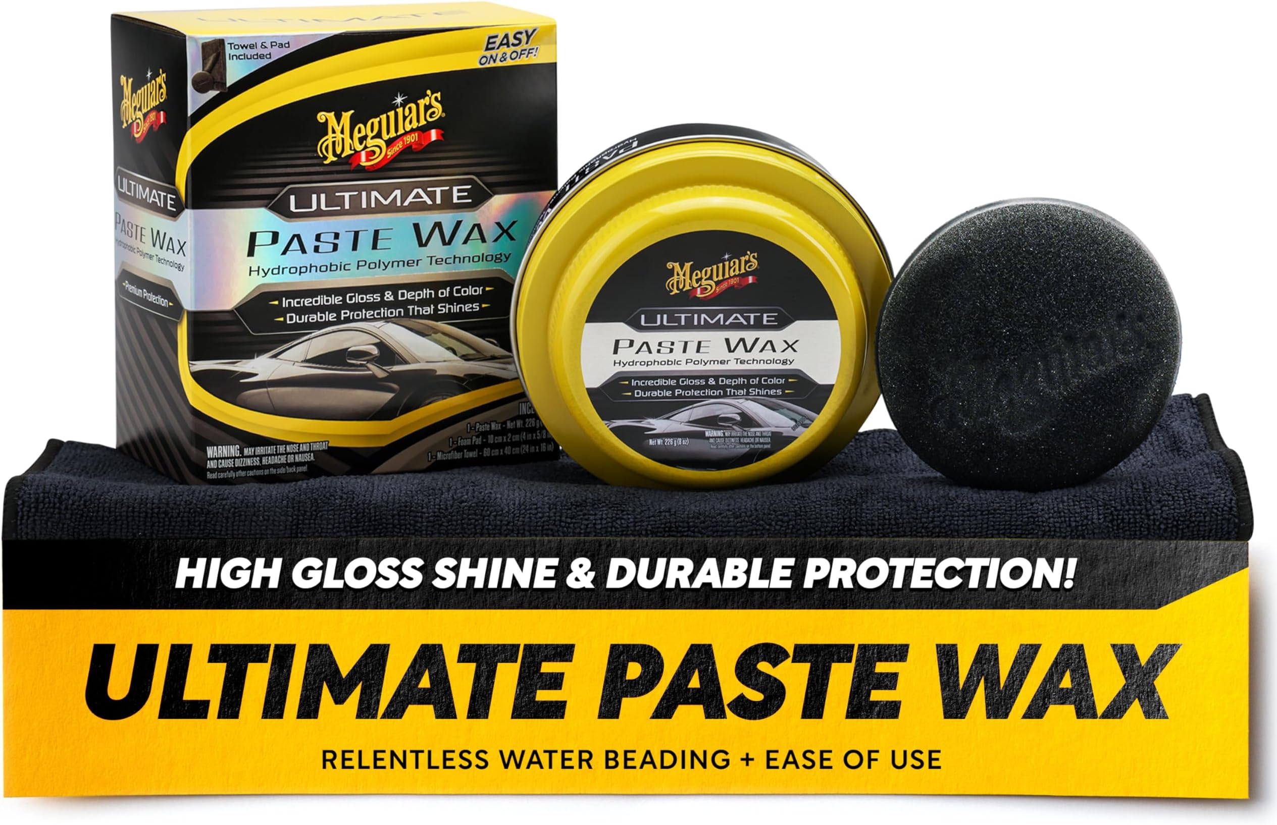 Meguiar's G210608EU Ultimate Paste Wax Autowachs, 8oz