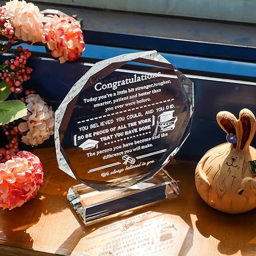 Miniatura 5 de Movdyka College Graduation Gifts for Her Him, High School Class of 2024 Cool Graduation Gifts for Him Her, Congratulations Inspirational Glass