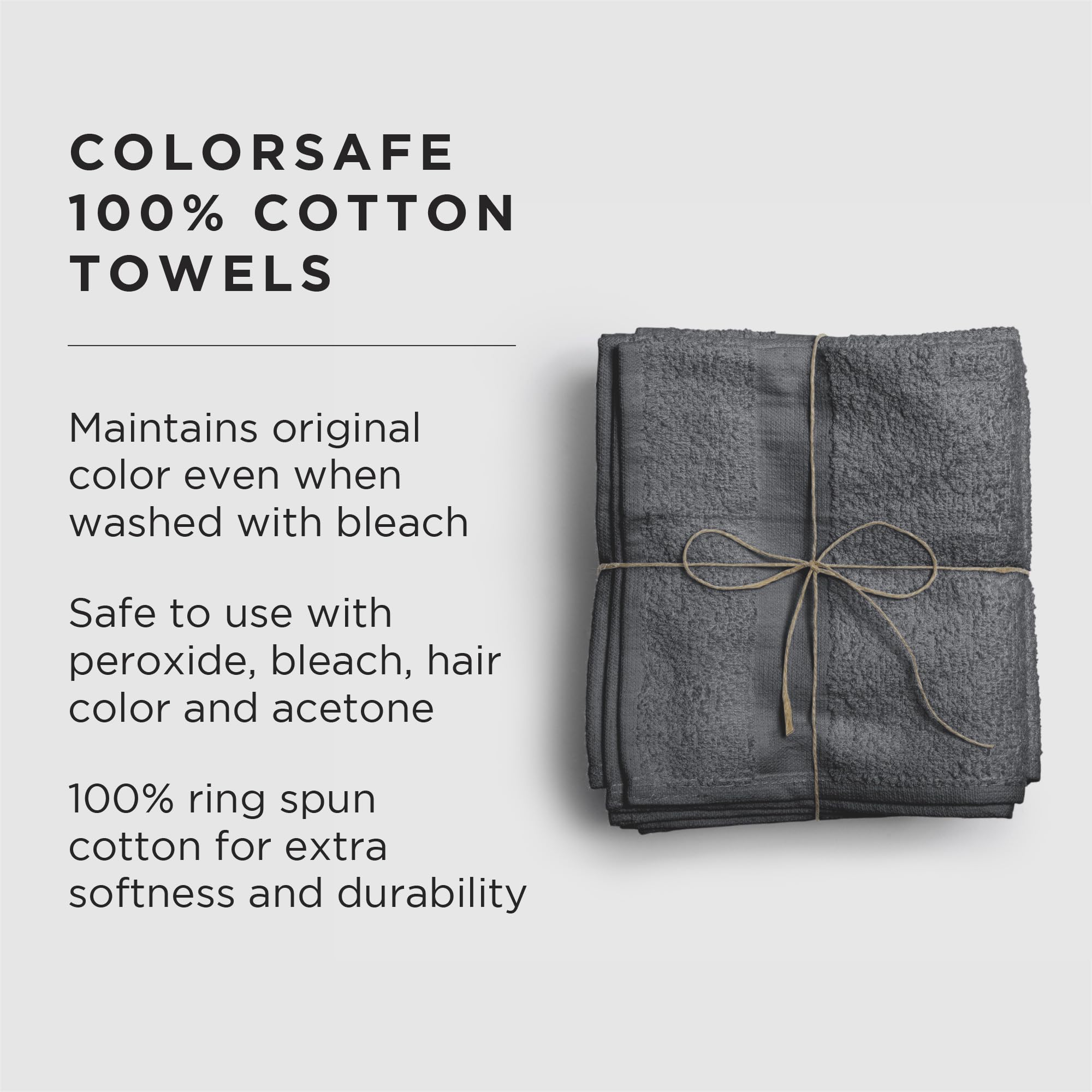 Fromm ColorSafe 100% Cotton Bleach-Proof Salon Hair Towels