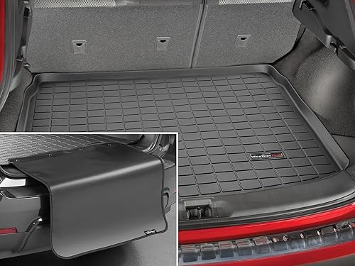 Miniatura 1 de WeatherTech Forro de maletero de carga para Nissan Rogue Sport - Bandeja de carga en el más alto con protector de parachoques (40725SK) Negro