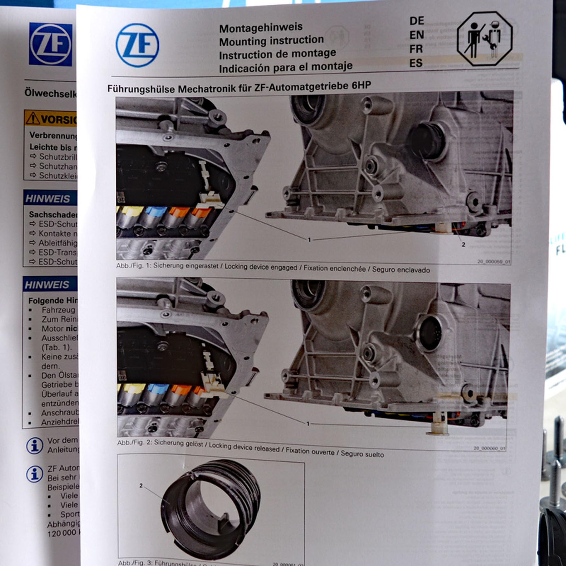 ZF 1068.298.062 Hydraulikfilter-Satz für BMW Automatikgetriebe mit ATF LifeguardFluid 6 + Dichtungen (Ölwechsel Set, 6-teilig)