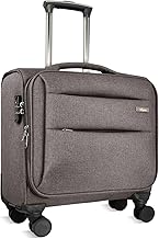 FINGERS Business Laptop/Travel 360? Trolley Bag with 360? Spinner Wheels, (Lightweight, Smart Compartments to Organize Essentials, Integrated TSA Lock) - Dual Tone Brown