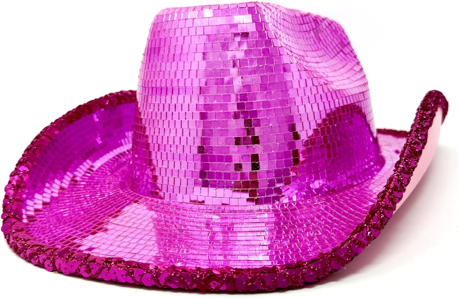 Fully Diamond Rhinestone Sequin Rave Cowboy Hat, Cowgirl Hat For Wedding Costume Cosplay Party For Adult