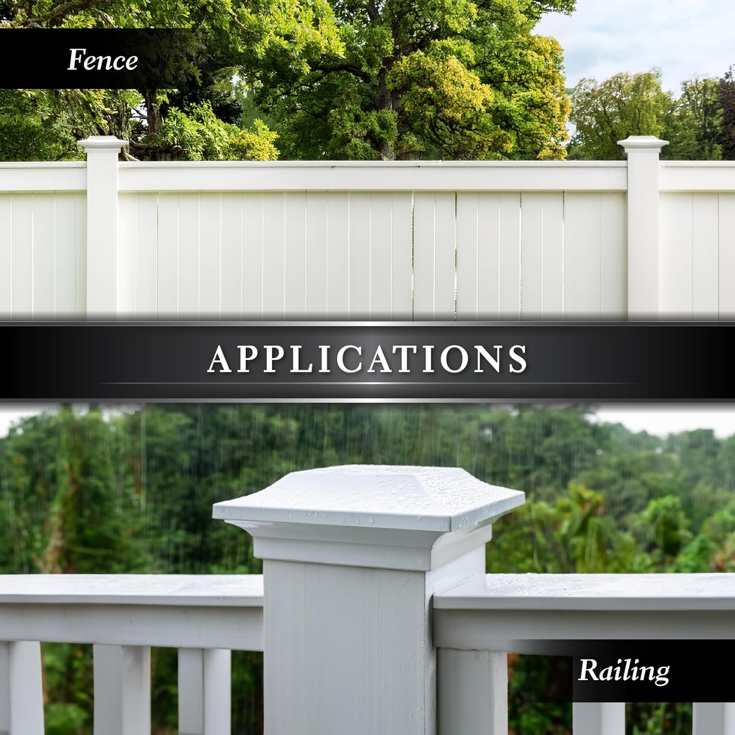 Classy Caps White Aluminum Deck & Fence Post Cap - 2-Pack, Durable, Fits 4x4, 3.5x3.5, 3.25x3.25 Posts, Weather-Resistant, Stylish, Low-Maintenance, Long-Lasting for Outdoor Use