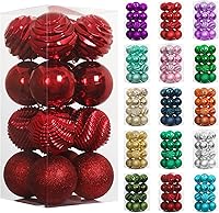 Vista 41 de XmasExp - Juego de 24 adornos de Navidad inastillables, bolas de árbol de Navidad, decoraciones para bolas de árbol de Navidad, 40 mm/1.57
