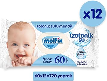 Molfix Izotonik Sulu Islak Mendil Hassas Ciltler 720 Adet