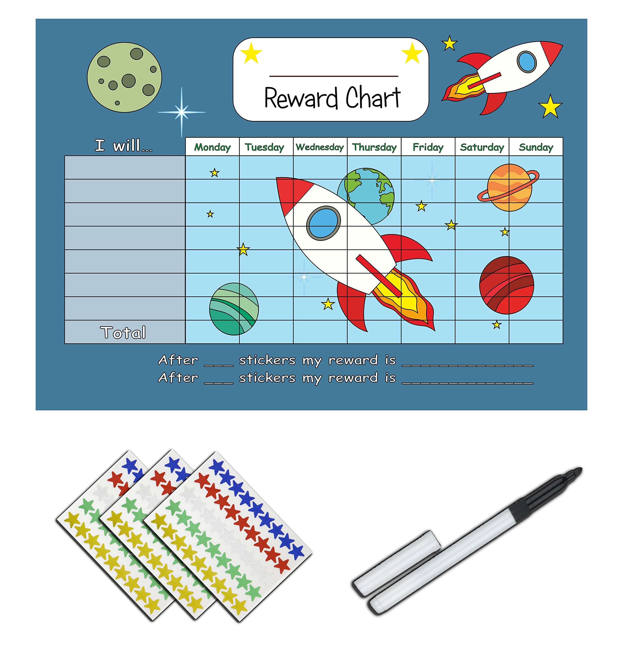 Buy Star Reward Chart For kids: Encourage Good Behaviour, Daily Routine ...