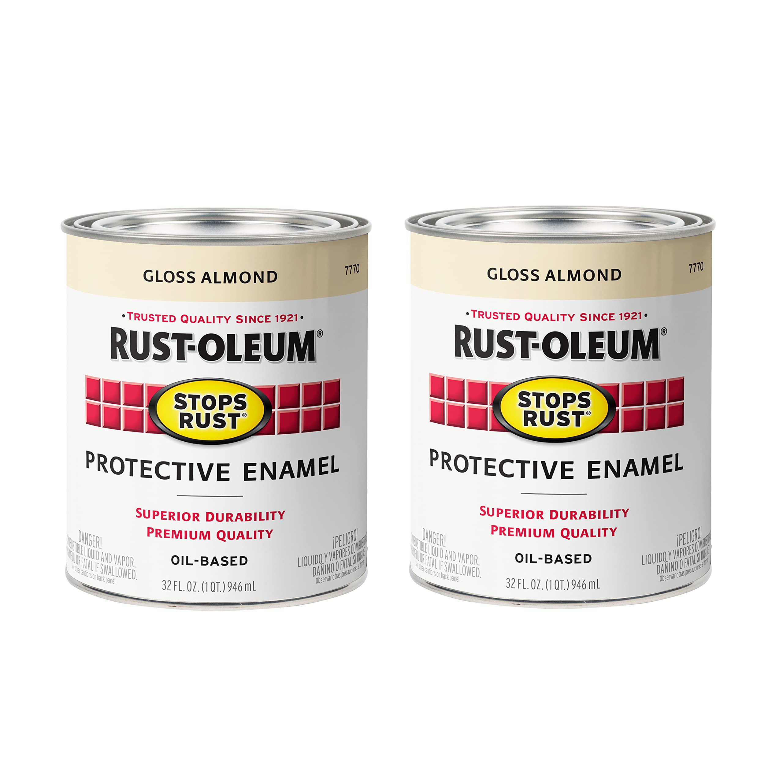 Rust-Oleum Stops Rust Brush On Protective Enamel Paint, Gloss Almond