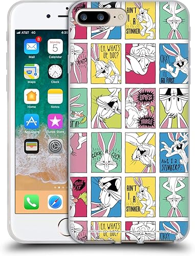 Miniatura 185 de Head Case Designs Funda de gel suave con licencia oficial de Looney Tunes Retro Bugs Bunny compatible con Apple iPhone 11 Pro Max Retro,Blanco y