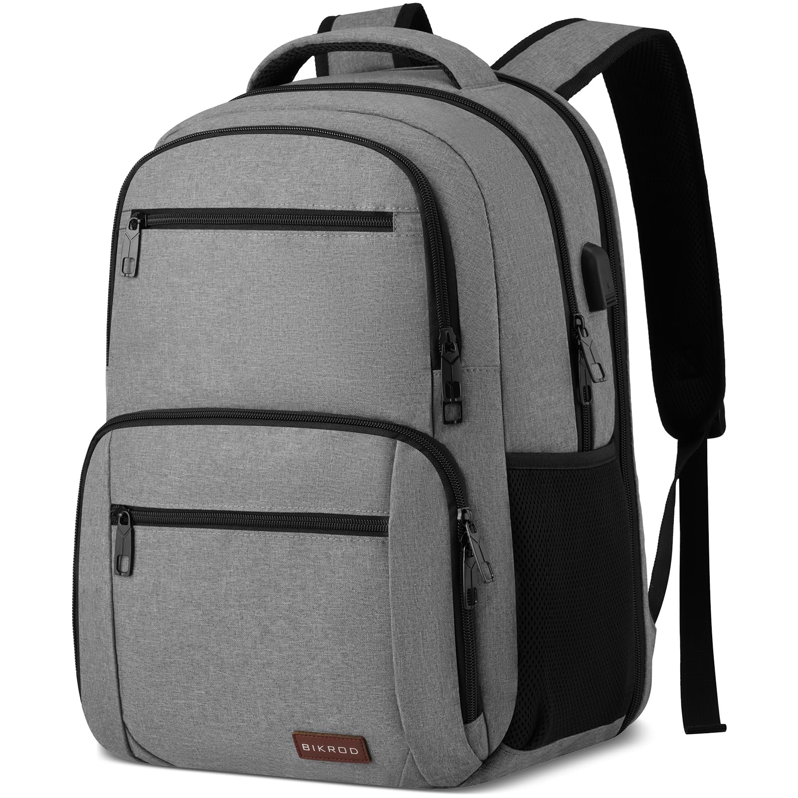 BIKROD Backpack for Men and Women, School Backpacks Water Resistant Back Pack with USB Charging Port, TSA Travel Backpack, Business Anti Theft Sturdy