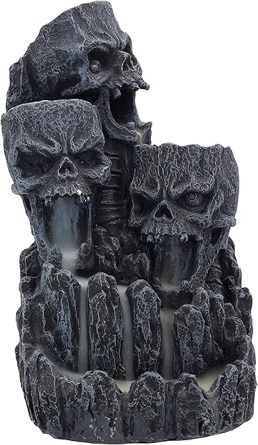 Nemesis Now Skull Backflow Tower Incense Burner 17.5cm Black, Resin
