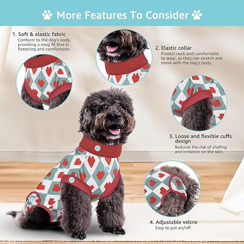 Miniatura 77 de Traje de cirugía para perros pequeños, esterilización femenina, traje profesional de recuperación para perros después de la esterilización, traje 2