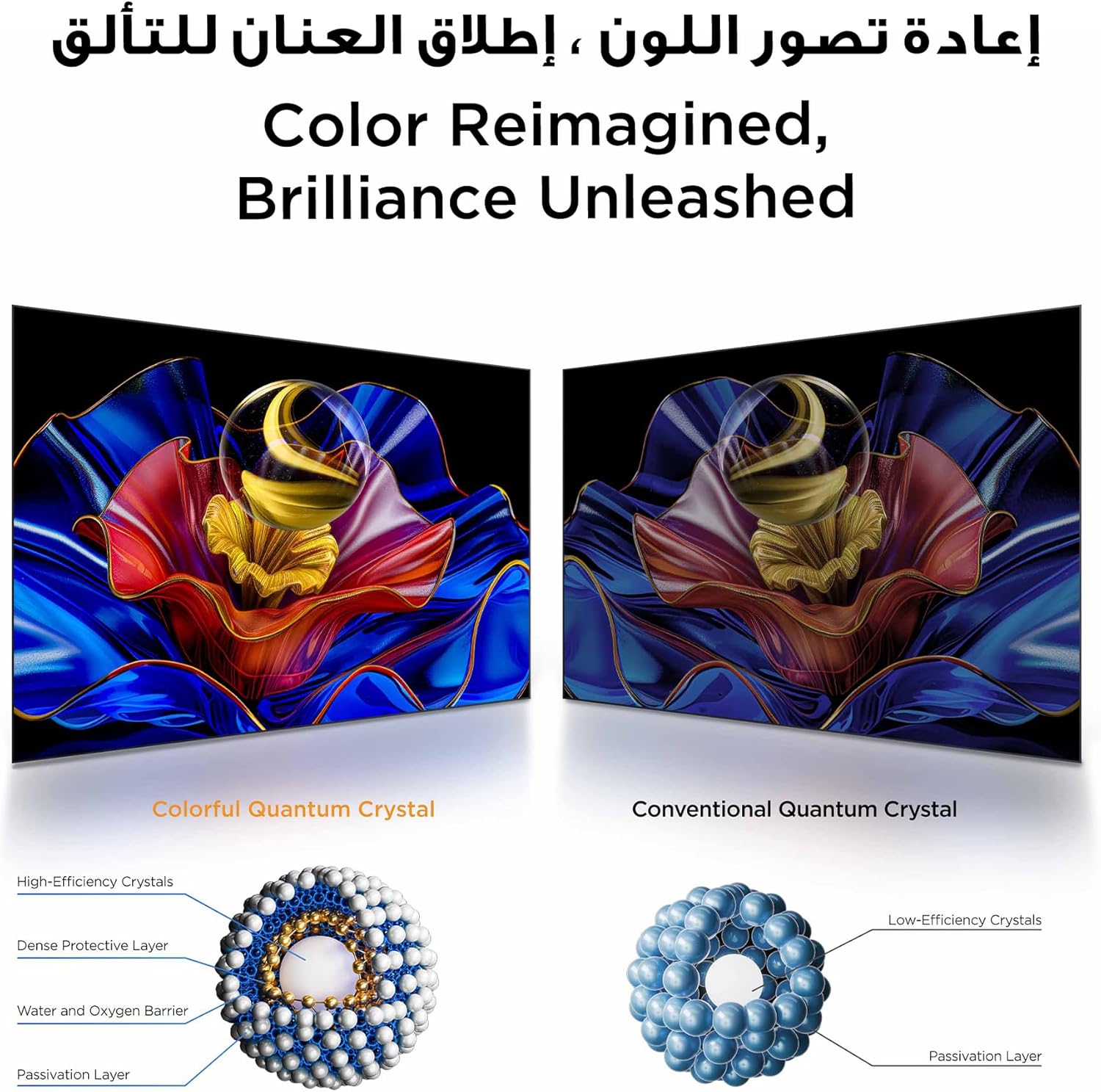 تلفزيون ذكي نحيف 50P71K مقاس 50 بوصة 4K QLED مع كريستال كوانتو... - view 7